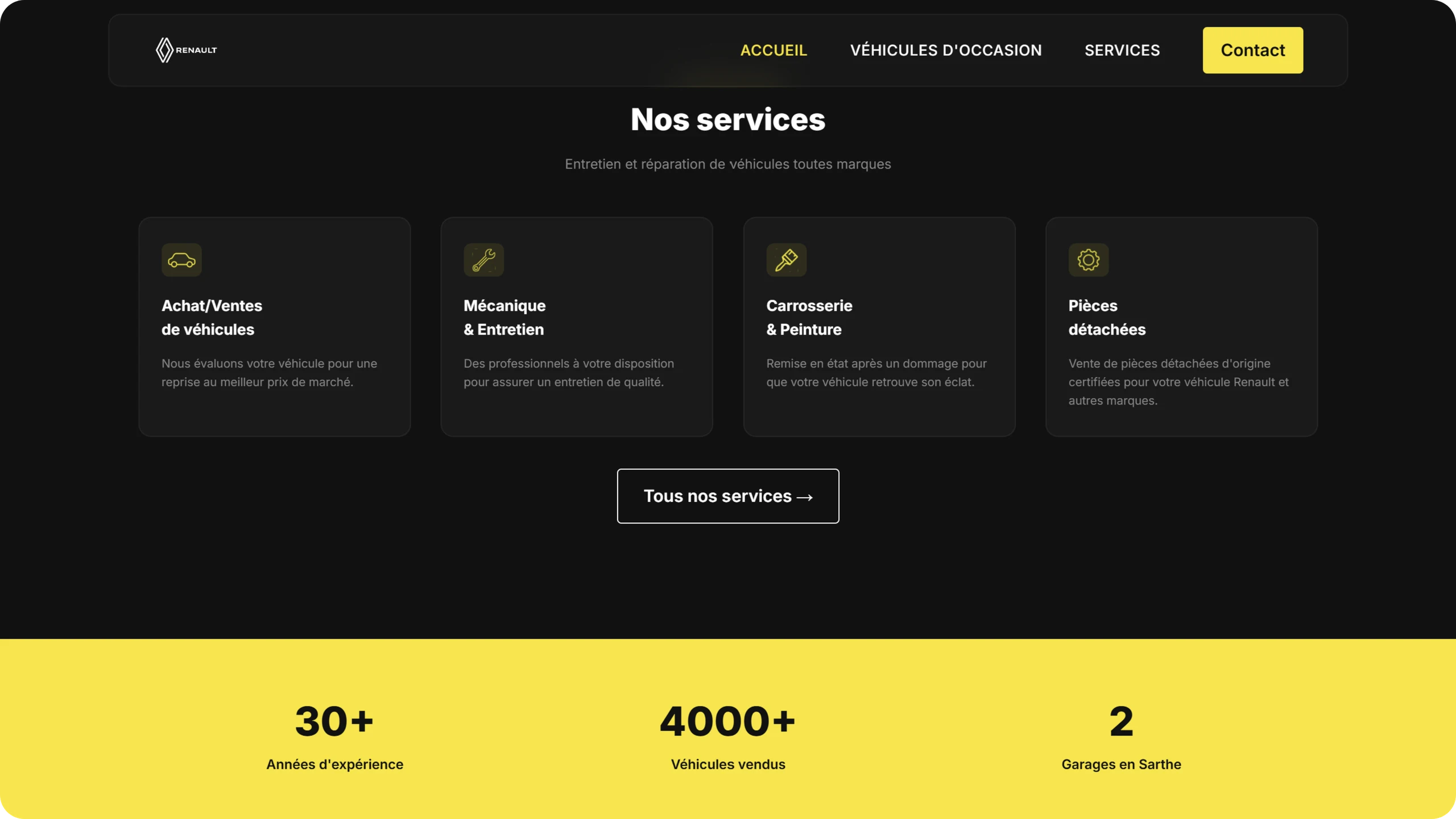 Site Vitrine Garage Renault Screenshot 2